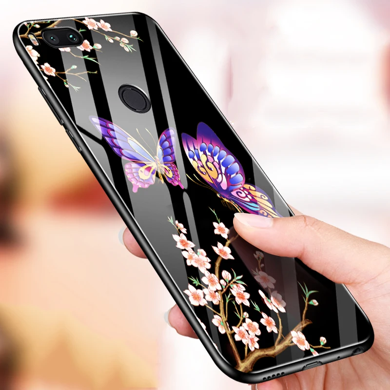 GKK Fashion for Xiaomi Mi 5X Case Back glass+Soft TPU Original Texture 360 Full Protection Cover Fundas Coque | Мобильные телефоны