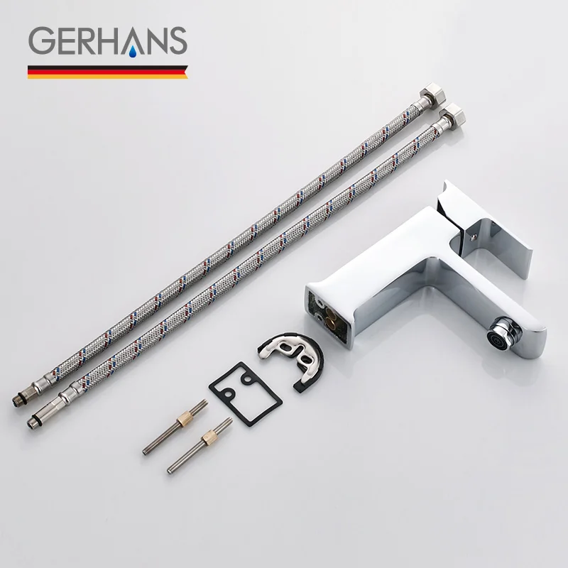 GERHANS Leometric смеситель для раковины Твердый латунный горячий и холодный одно