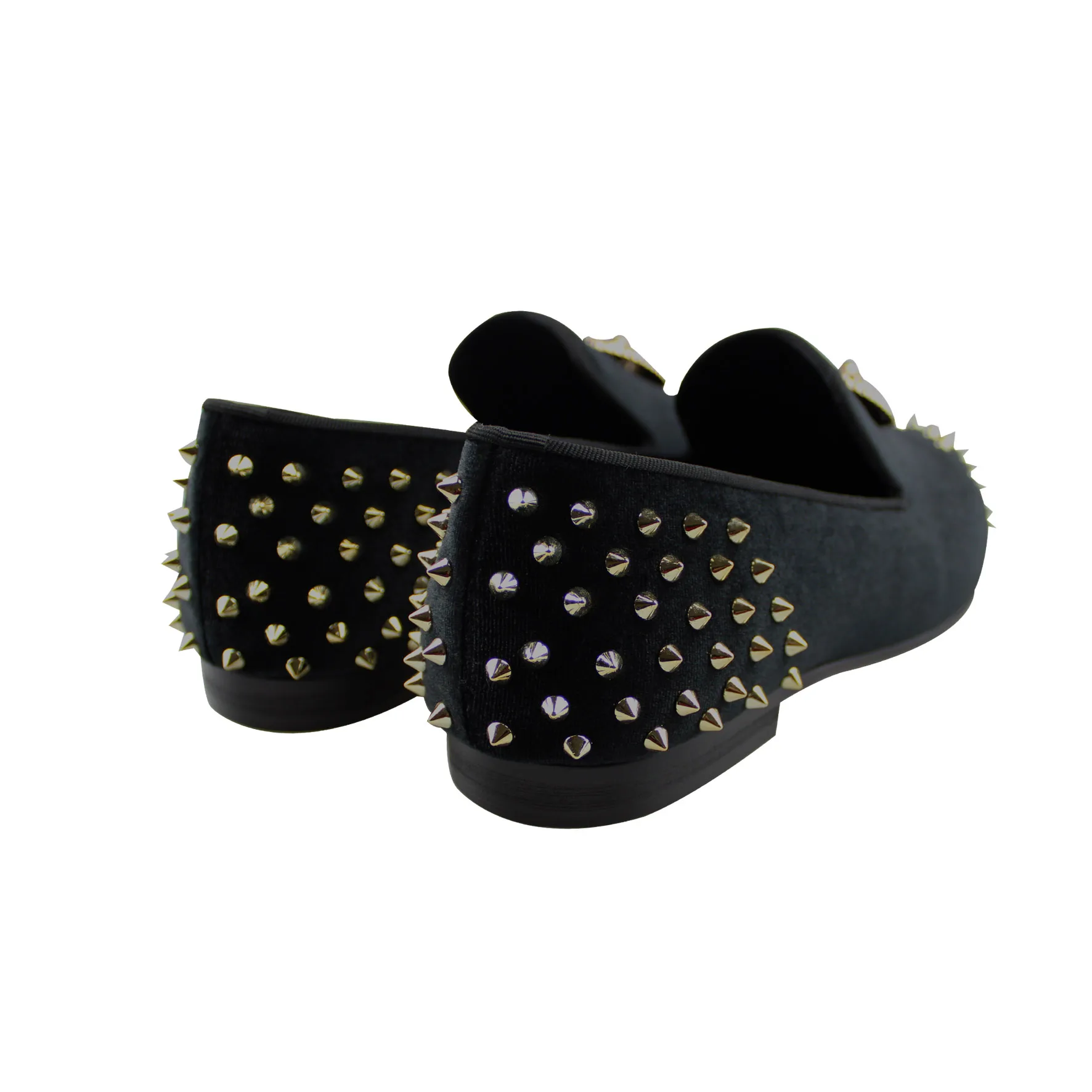 Мужские туфли с пряжкой в виде животного Harpelunde черные бархатные лоферы