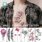 Сексуальная модная временная татуировка с пионами лотоса персиком павлином тату дизайн водонепроницаемый боди арт стикер для женщин