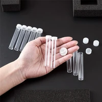 200pcs clear tube plastic bead containers with lid for jewelry bead storage packaging nail tool 13 5mm wide 76mm long