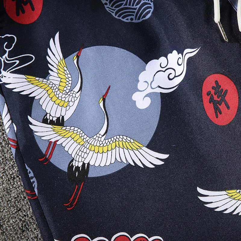 

Chinese Style Summer Casual Shorts Men Printing Designer Beach Man Shorts Knee Length Men Short Pants Bermuda Masculino