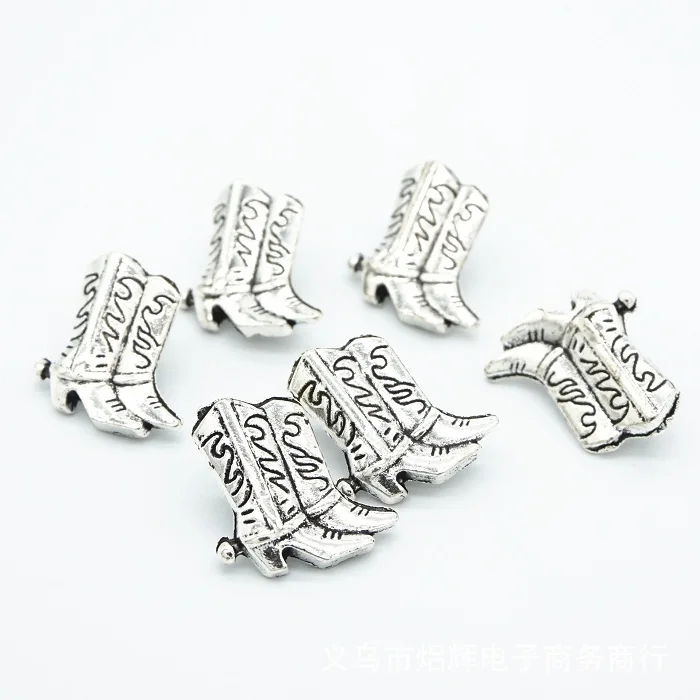 Пуговицы хвостовик 15*17 мм Античные Серебристые сапоги для свитера пальто рубашка