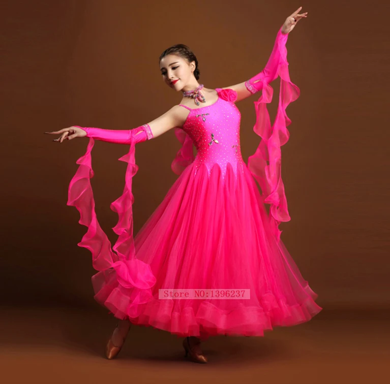 Взрослых Стандартный Костюмы для бальных танцев танцевальная Платья женщин