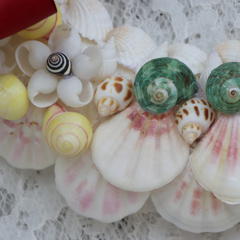 Бесплатная доставка (1 шт./лот) венок из морской ракушки натуральная ракушка и