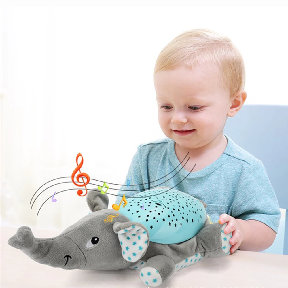 Светящийся животных лампа с светодио дный Ночник проектор звезд детские Sleepy