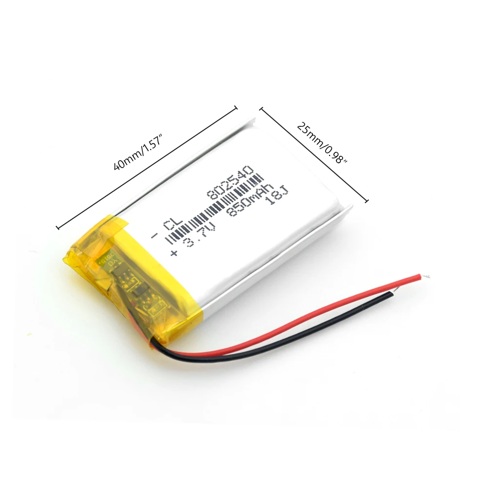 3,7 v li po li-Ion батареи 3 7v пакет 3,7 V литий-полимерный аккумулятор 802540 082540 850MAH для gps MP3 MP4 MP5 светодиодный светильник RC Дрон