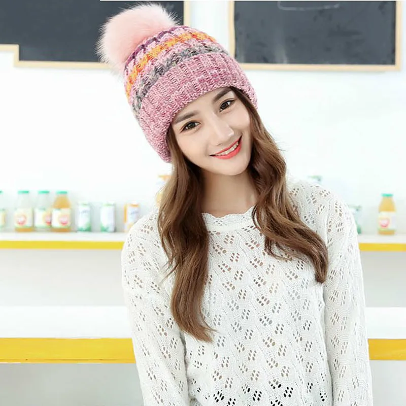 Женская шапка осень-зима новая бархатная вязаная женская Корейская версия