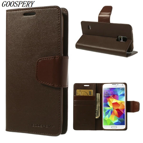 Для Samsung Galaxy S5 чехол Mercury Goospery Соната Дневник Бумажник кожаный флип для G900 i9600|cover for
