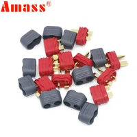 50pair amass t plug deans connector with sheath housing for rc lipo battery rc drone
