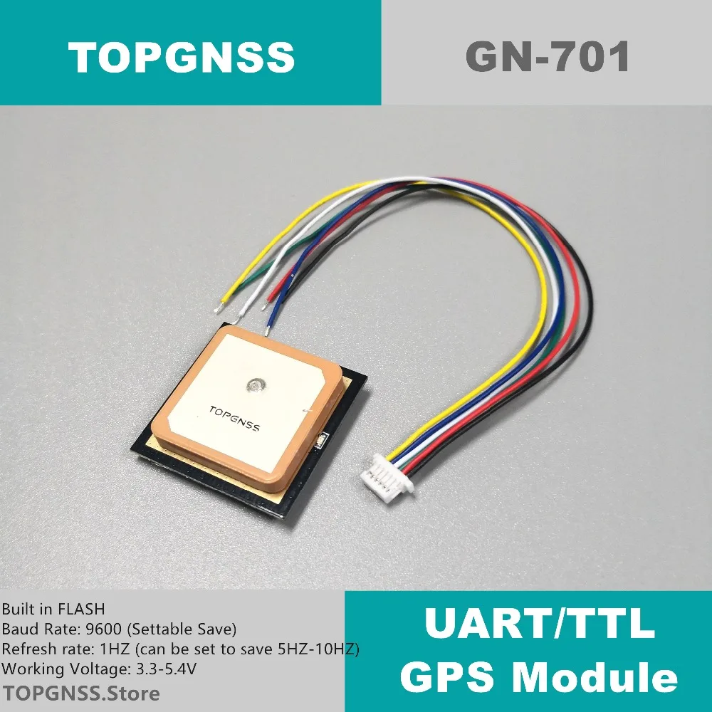 3,3-5 V ttl UAR gps Modue GN-701 GNSS модуль антенный приемник, встроенная вспышка, NMEA0183 TOPGNSS