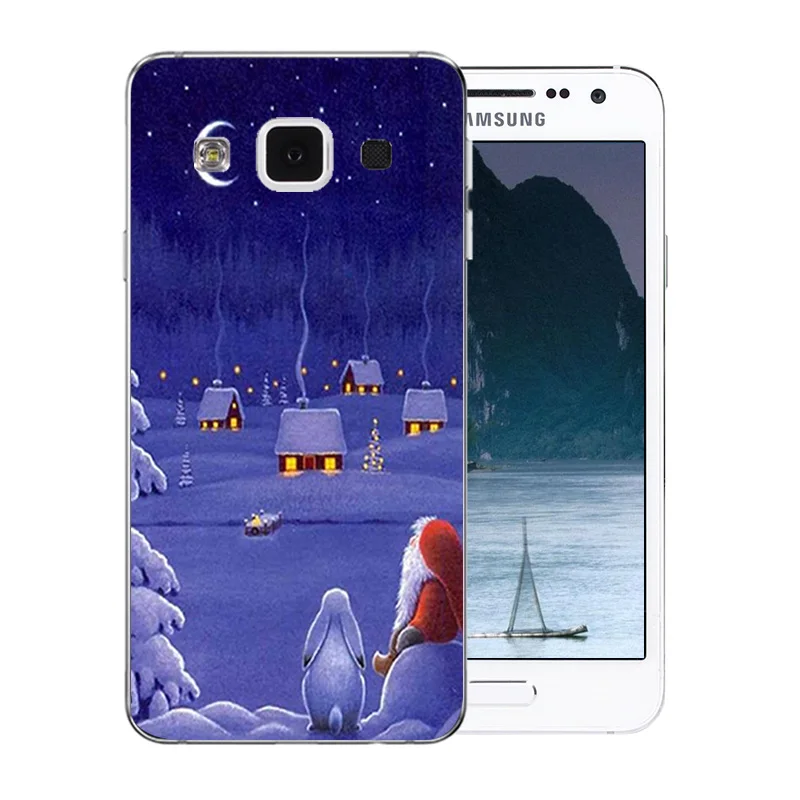 Для Samsung A3 2015 чехол мягкий силиконовый веселый X'MAS шаблон для Galaxy A300 A300F A300H A3000