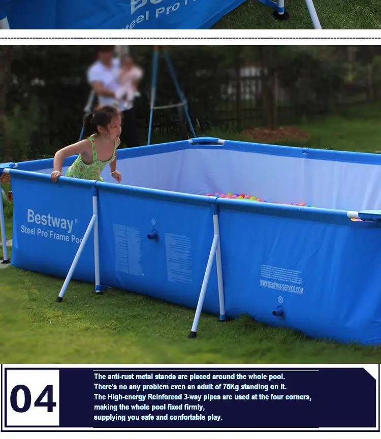 56403 Bestway 259*170*61 см большой складной брезент поддержка прямоугольный