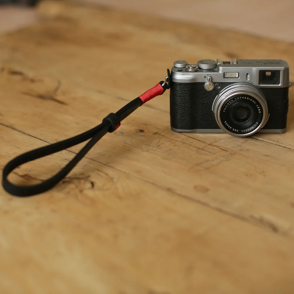 RED top 10mm black Thickened leather Handmade camera wrist strap &amp Windmup | Электроника