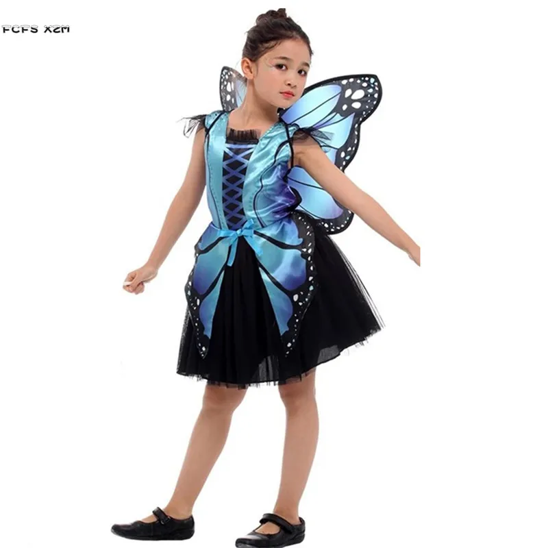 Карнавальные костюмы насекомых в виде бабочки для Хэллоуина девочек детские