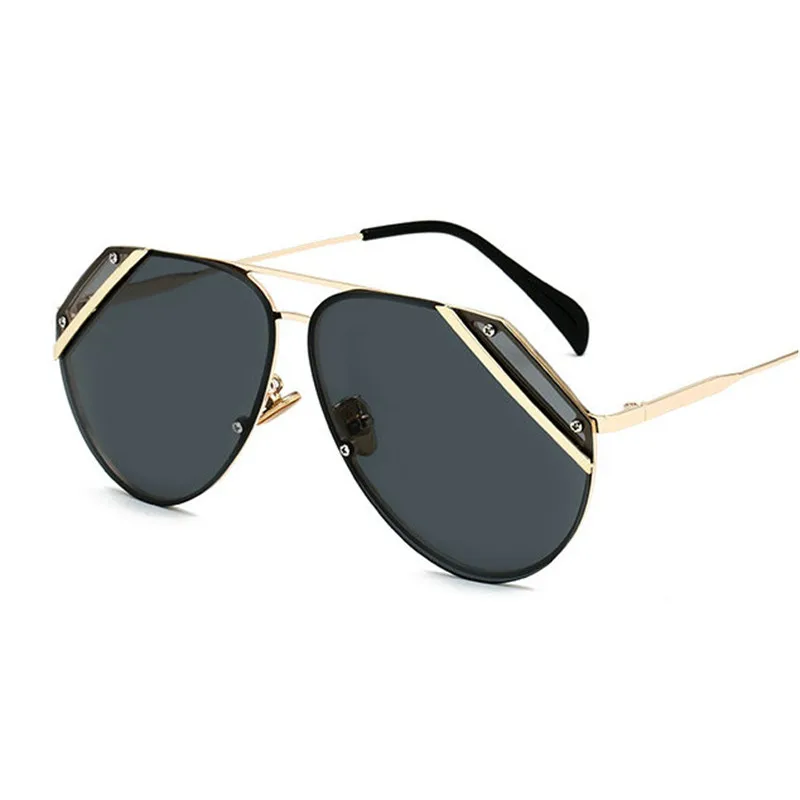 2018 Новый Rimless Круглые Солнцезащитные очки Для женщин Брендовая Дизайнерская