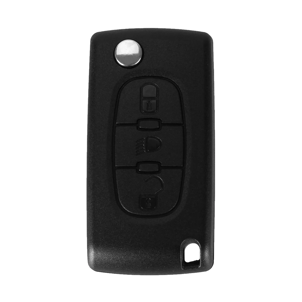 Dandkey 3 кнопки дистанционного флип складной Оболочки Дело брелок для Peugeot 307 407 308 607