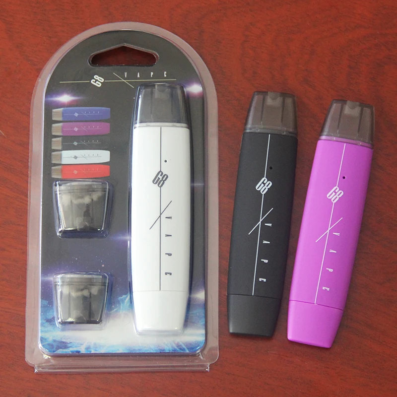 

5PCS/LOT Mini Vape G8 POD plastic kit Electronic Cigarette 300mah battery with double atomizer colourfur Vape pen E-cigarette
