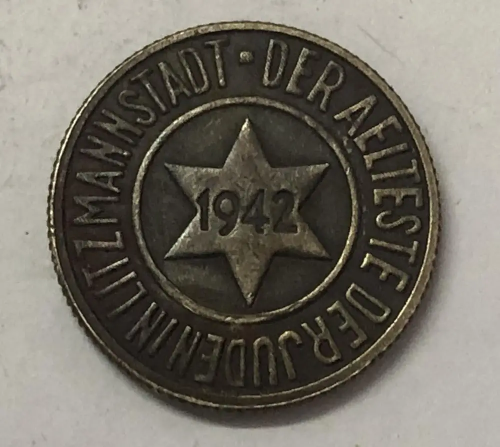 1942 Польша 10 Pfennig Лодзь гетто 2 й выпуск|Безвалютные монеты| |