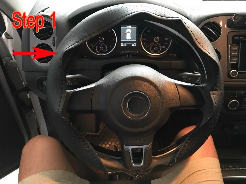 Автомобильный Стайлинг DIY чехлы на руль чрезвычайно мягкая кожаная оплетка на руль Автомобильная стрелка нить 38 см аксессуары для интерьера
