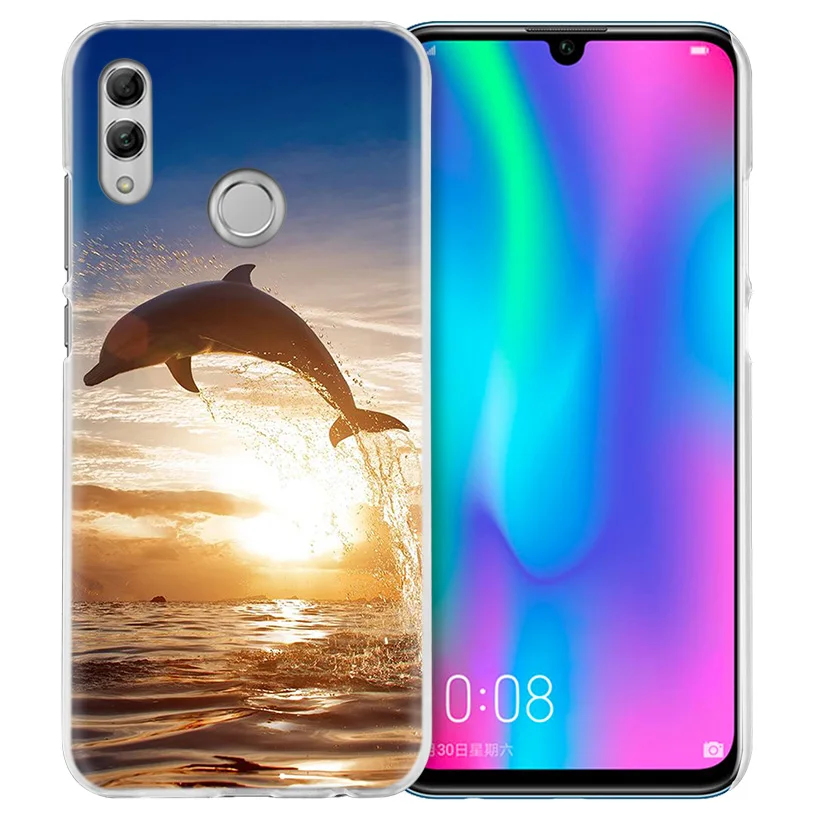 Симпатичные Дельфин чехол для huawei Honor 8X Y9 9 10 Lite Play 7C 8C 8S 8A фотоаппаратов моментальной печати 7S 7A Pro V20 20i Y6 Y7 Y5 Роскошный Жесткий чехол из ПК для телефона