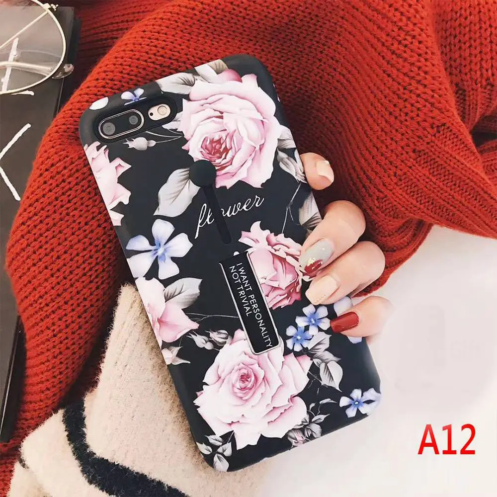 AXBETY For iphone 7 6s 6 XS MAX/XR/8 Plus Fashion Marble silicon Ring Phone Cases 8 Case Hide Stand Holder Cover 6S |