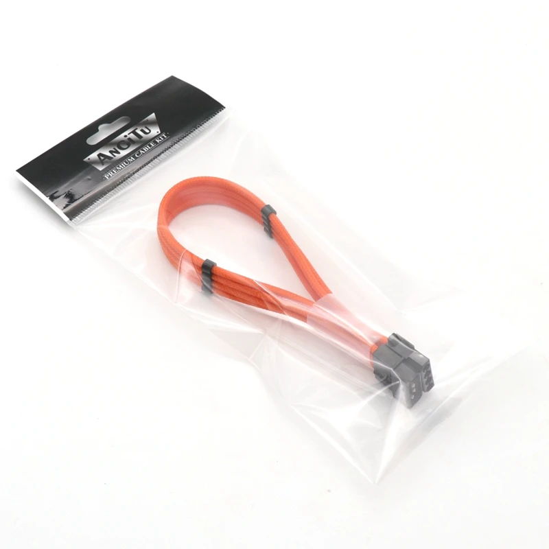 4 мм ПЭТ рукав с одним рукавом Molex 4Pin мужчин и женщин удлинитель питания 2 шт