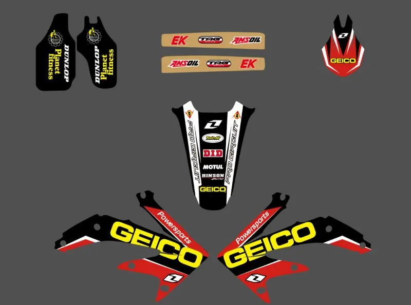 Новый стиль (0091) команда графики и фоны наклейки Наборы для Honda CRF450 CRF450R 2005 2006 CRF 450