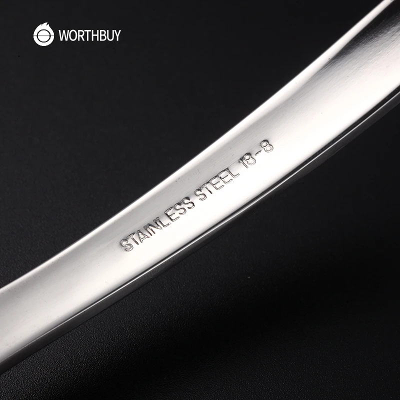 WORTHBUY 2 шт./компл. кухонная ложка для супа 304 нержавеющая сталь столовая с длинной