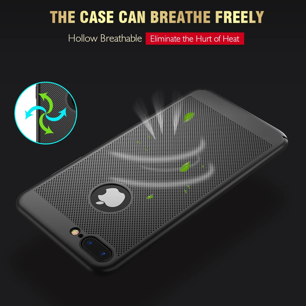 Ultra Slim Phone Case For iPhone 6 6s 7 8 11 14 Plus Hollow Heat Dissipation Case For iPhone 14 13 11 12 Pro Max XR X XS MAX SE