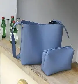 blue Модная женская универсальная сумка на одно плечо, женские композитные сумки в простом стиле, Офисная Женская сумка-мешок qinghcu8 - Цвет: blue