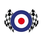 Клетчатый флаг, каскадная наклейка, самокат, Виниловая наклейка для автомобиля, аксессуары для ноутбука, декоративная наклейка