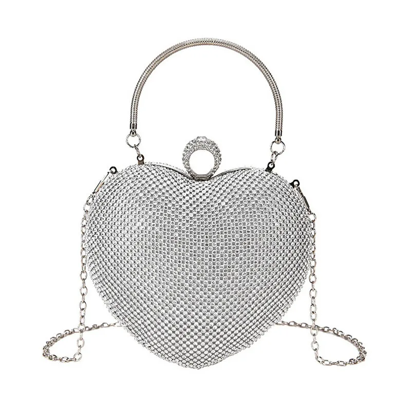 Женские сумки на плечо со стразами и маленькой цепочкой|Клатчи| |