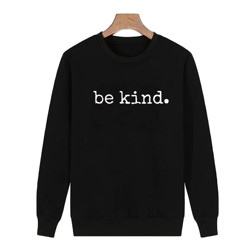 Будьте добры. Женская толстовка с надписью Happy Positive теплый пуловер принтом