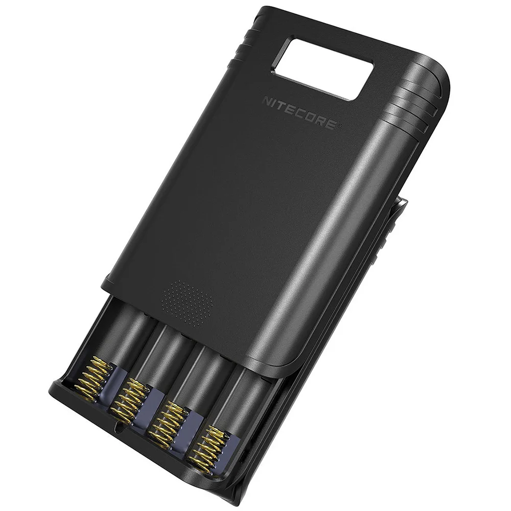 NITECORE F4 четырехслотовый гибкий внешний аккумулятор зарядное устройство для литий-ионного/IMR 18650 ЖК-дисплей в реальном времени