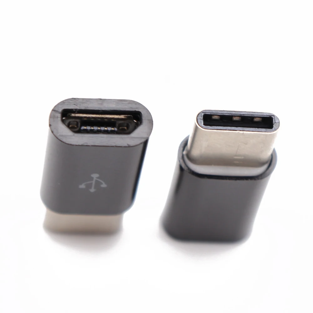 2 шт. для iPhone к Micro USB/type C адаптер зарядного устройства женский штепсельный