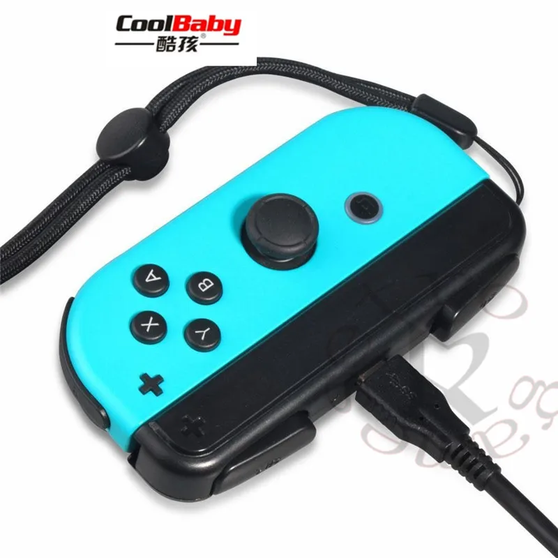 Портативный мини-контроллер с ручкой износостойкое зарядное устройство Joy-Con с 2 usb зарядными кабелями для переключателя Joy-con