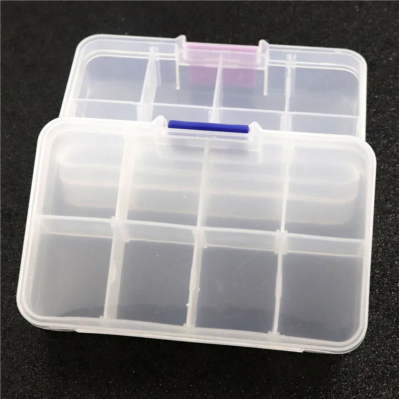 Квадратная прозрачная коробка для хранения 8 ячеек жесткие пластиковые чехлы