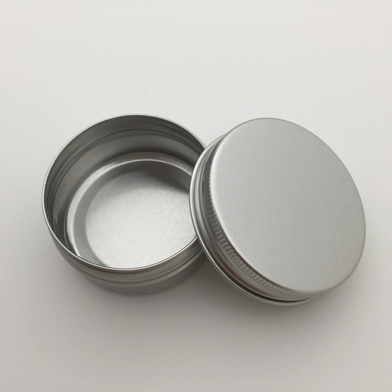 100pcs/lot 50g aluminium cream jars with screw lid,cosmetic case jar,aluminum tins, aluminum lip balm container