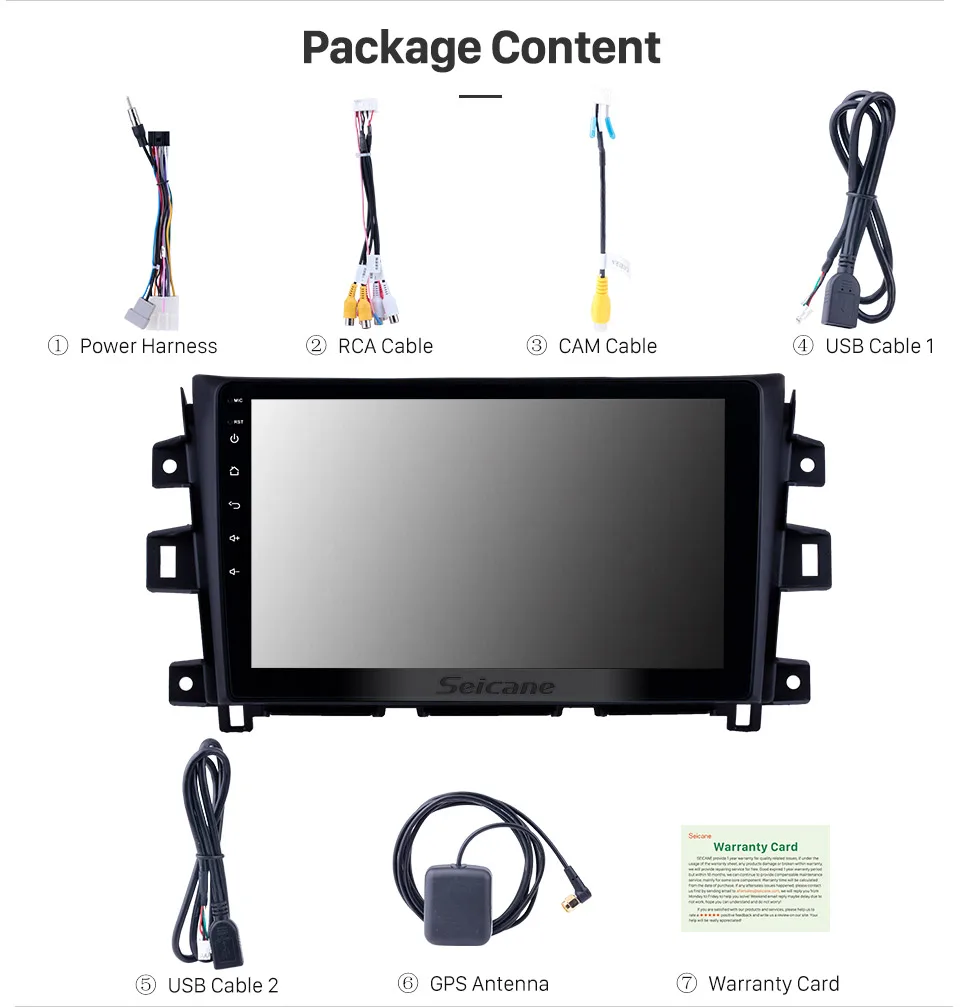 Seicane Android 8,1 автомобиль радио мультимедиа плеер для Nissan Navara 2011 2012 2013 2din gps навигации Поддержка OBD2