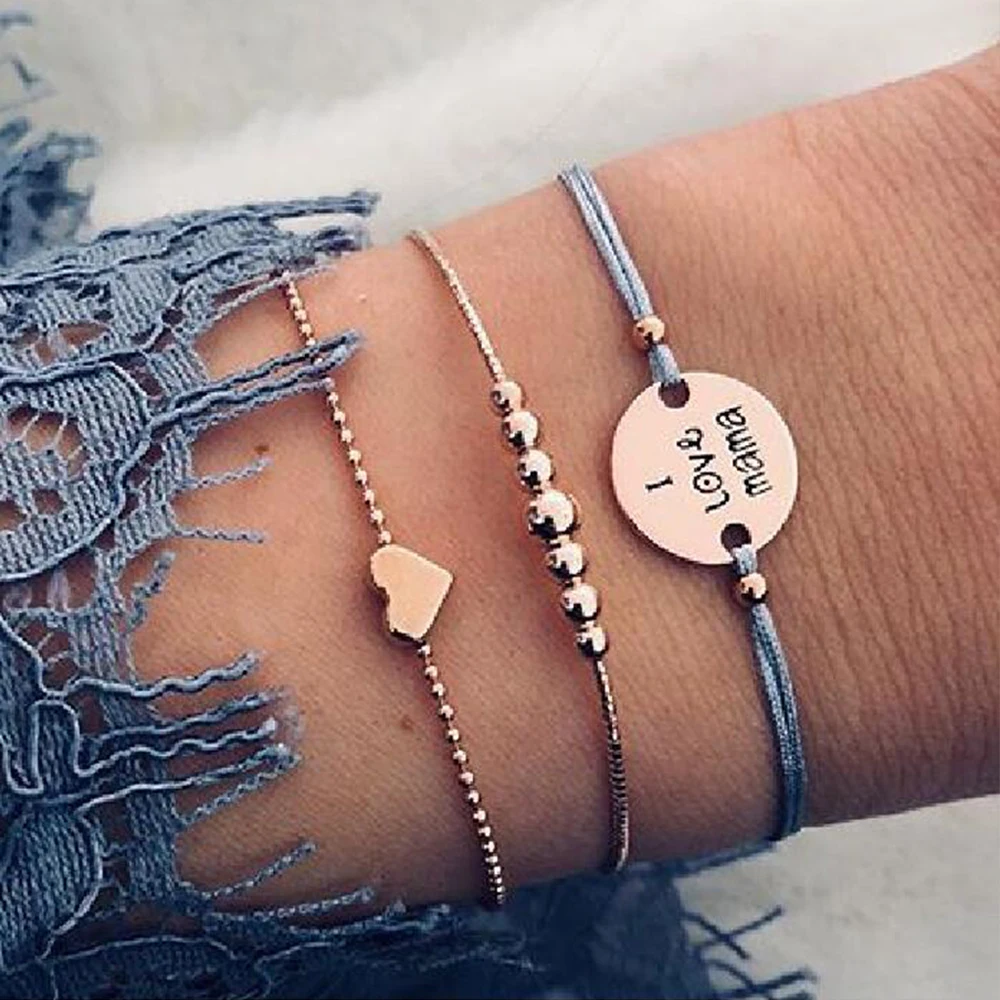 30 Стиль Boho браслет &quotСлон&quot сердце в виде ракушки с изображением луны и звезд