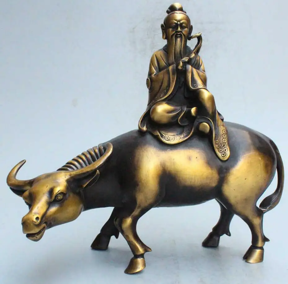 SCY 502+++Pure copper ornament Laozi riding ox Lao King bull's home decoration | Дом и сад