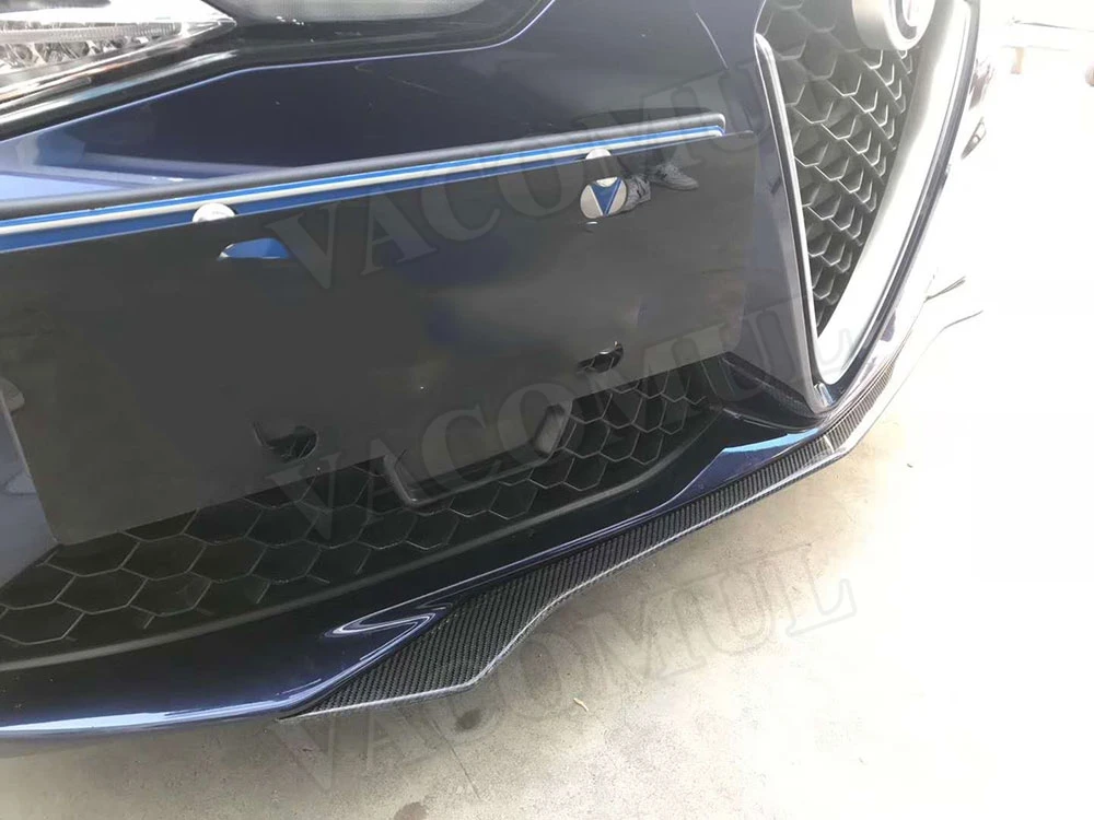 Автомобильный гоночный передний бампер для губ из углеродного волокна Alfa Romeo Giulia