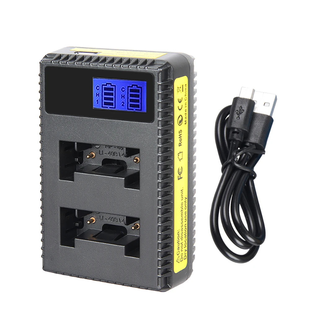 Doscing 2P Li 40B 42B аккумулятор + USB двойное зарядное устройство для Olympus Pentax Fuji D Li63 NP80 CNP80