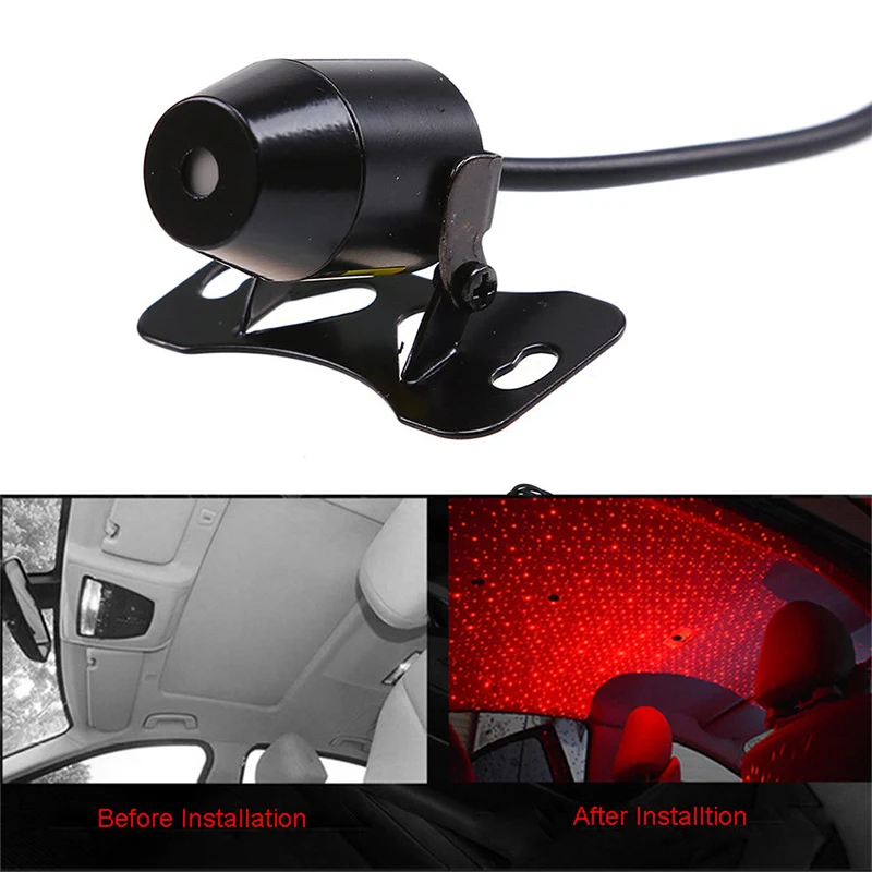 USB LED Автомобильный атмосферный окружающий звездный свет DJ RGB цветная музыкальная