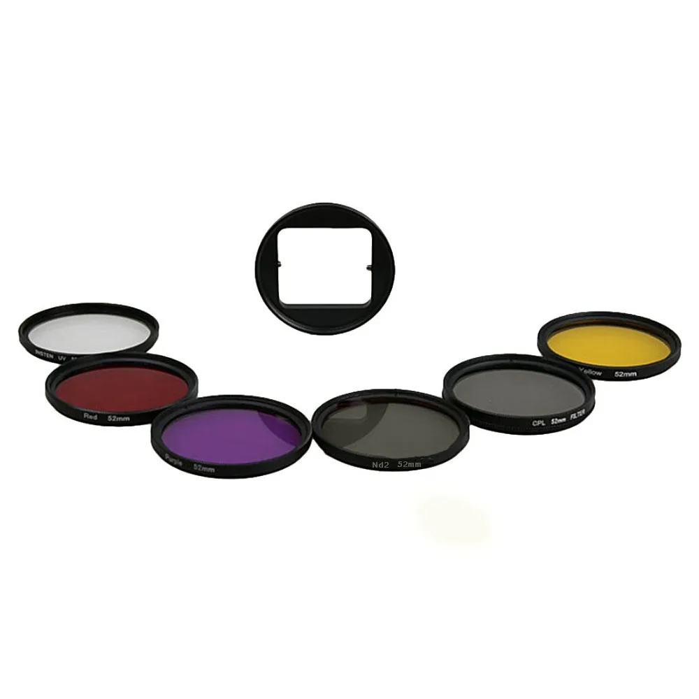 JINSERTA 7 в 1 CPL УФ-фильтр Профессиональный 52 мм защита объектива водонепроницаемый чехол для Xiaomi Yi 4 K YI 2 Аксессуары для спортивной камеры