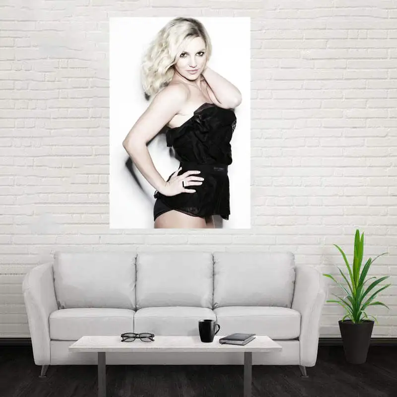 Красивый плакат Britney Spears обычный атласный печать на ткани тканевый настенный из
