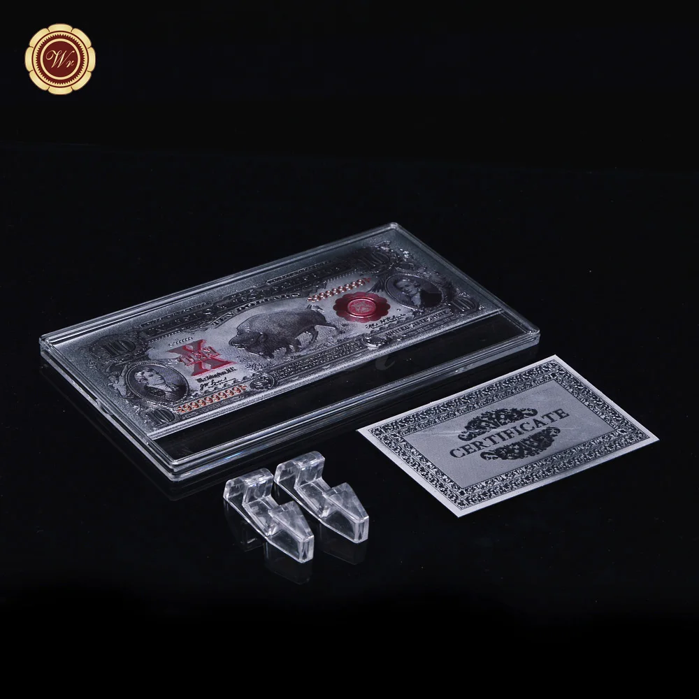 WR американская Серебряная Золотая банкнота уникальная купюра в 2 долларов США