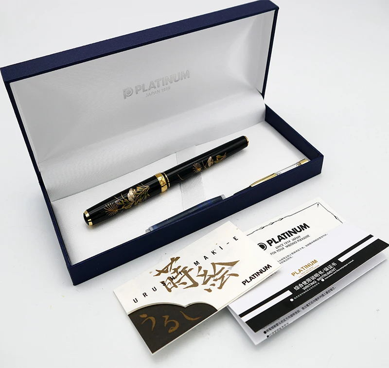 Перьевая ручка Platinum Japan Urushi maki e с наконечником 18K в японском стиле цвет