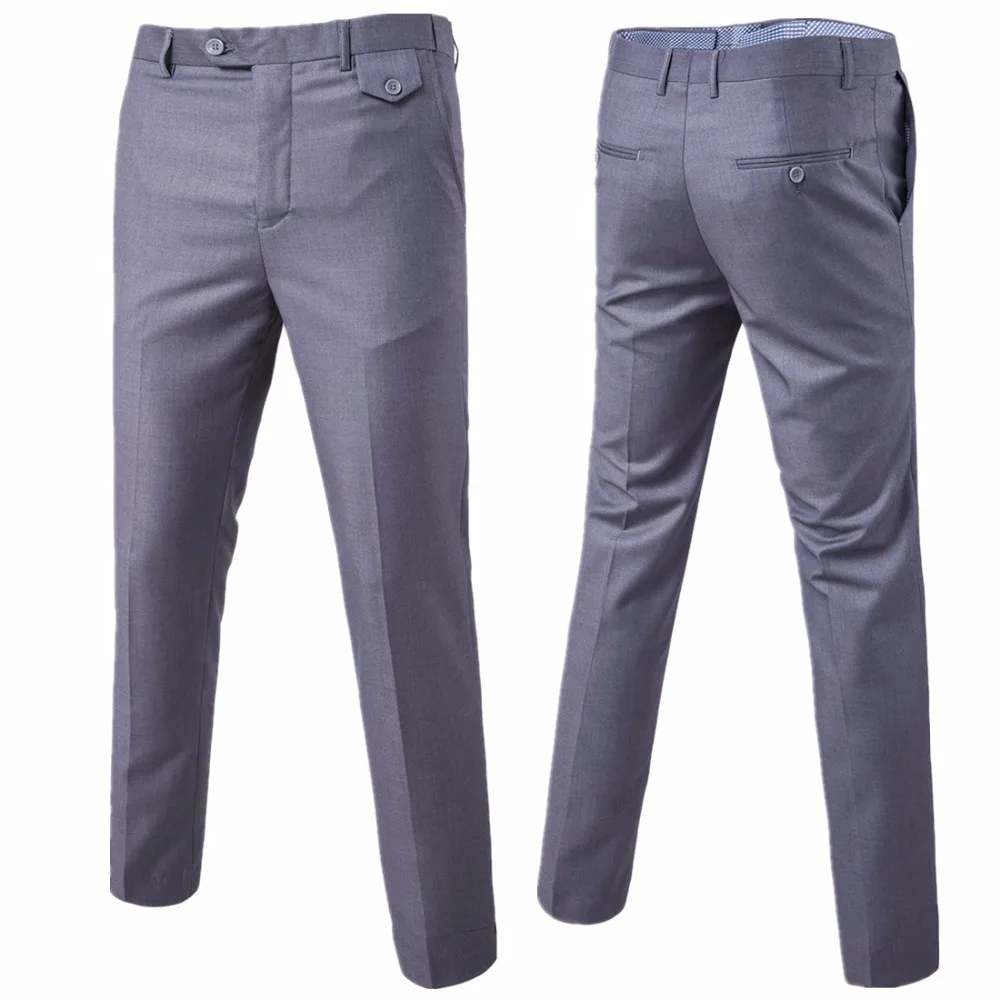 

Fashion Mens Business Formal Suit Pants Straight Dress Trousers Brand Slim Fit Design Wedding Men Suit Pants Pantalon Homme 6XL